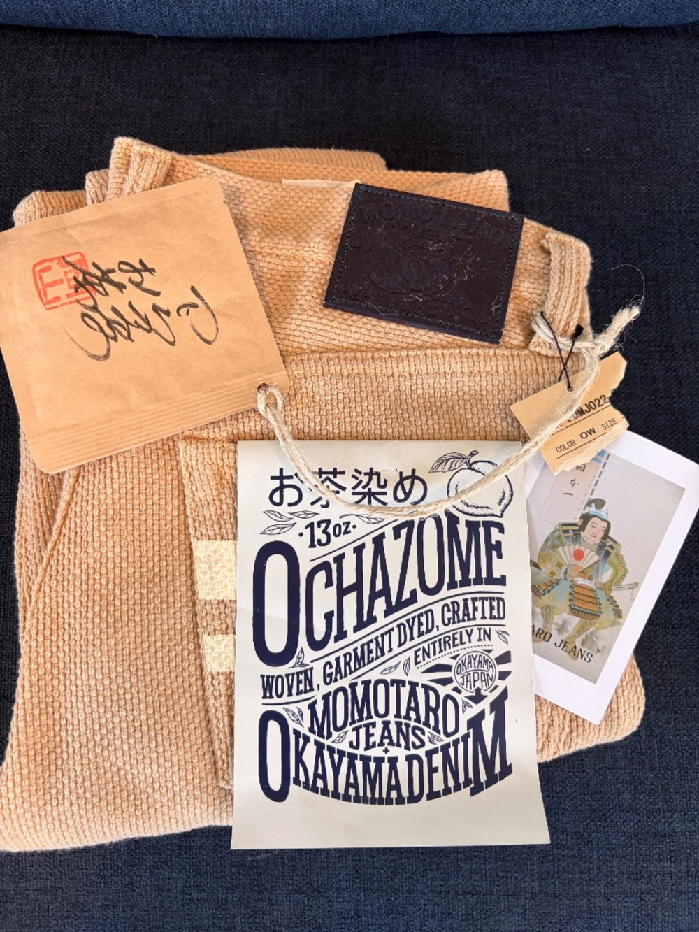 Momotaro/Okayama Ochazome Sashiko Pants